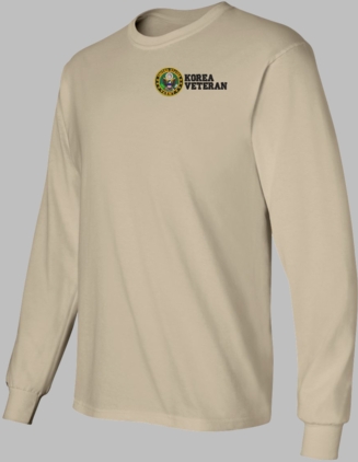 U.S. Army Korea Veteran Embroidered Long Sleeve T-Shirt