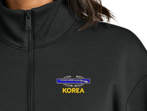 U.S. Army Korea with Combat Infantry Badge Women's Soft Spacer Quarter-Zip