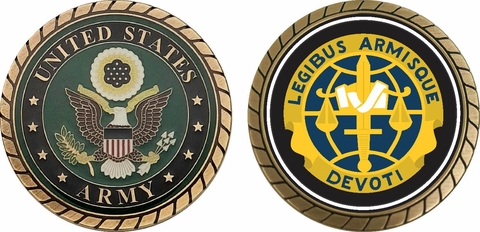 U.S. Army Legal Services Agency Unit Crest Challenge Coin