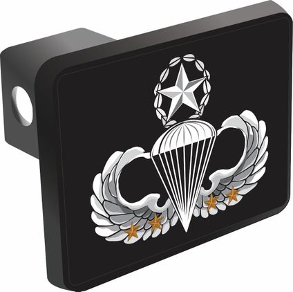 U.S. Army Master 4 Combat Jump Wings Trailer Hitch Cover