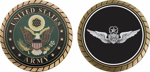 U.S. Army Master Aircrew Wings Challenge Coin