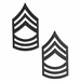 U.S. Army Master Sergeant Black Metal Collar Rank Insignia