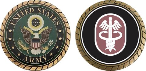U.S. Army Medical Command Patch Challenge Coin