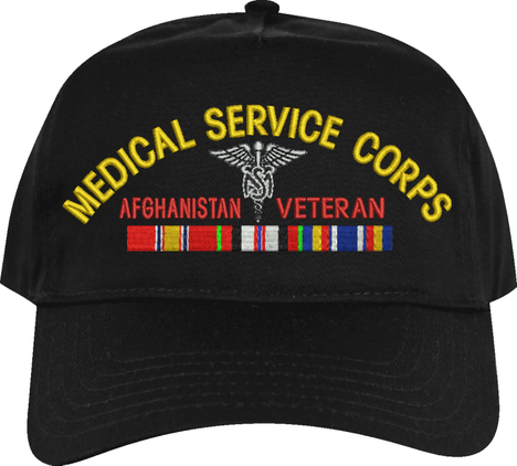 U.S. Army Medical Service Corps Afghanistan Veteran Embroidered Cap