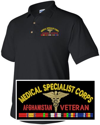 U.S. Army Medical Specialist Corps Afghanistan Veteran Polo