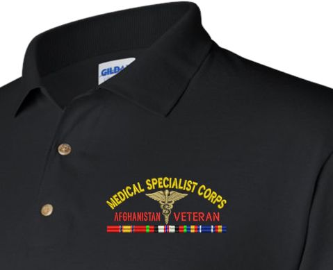 U.S. Army Medical Specialist Corps Afghanistan Veteran Polo