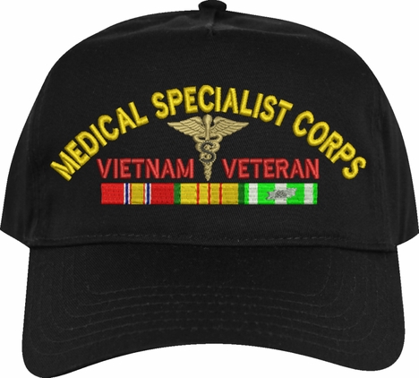 U.S. Army Medical Specialist Corps Vietnam Veteran Embroidered Cap