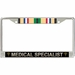 U.S. Army Medical Specialist Gulf War Veteran License Plate Frame