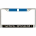 U.S. Army Medical Specialist Korea Veteran License Plate Frame