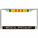 U.S. Army Medical Specialist Vietnam Veteran License Plate Frame