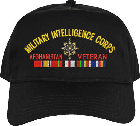 U.S. Army Military Intelligence Corps Afghanistan Veteran Embroidered Cap
