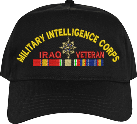 U.S. Army Military Intelligence Corps Iraq Veteran Embroidered Cap