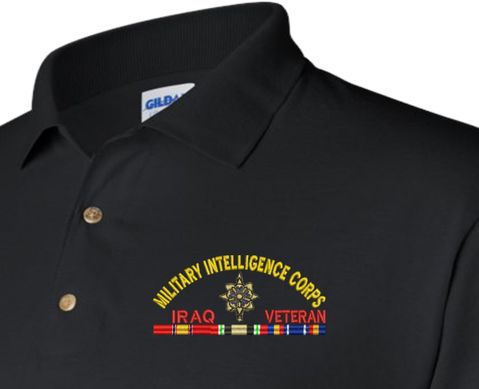 U.S. Army Military Intelligence Corps Iraq Veteran Polo