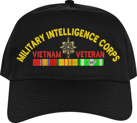 U.S. Army Military Intelligence Corps Vietnam Veteran Embroidered Cap