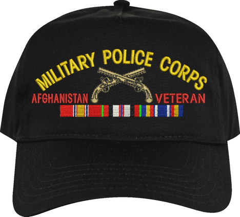 U.S. Army Military Police Corps Afghanistan Veteran Embroidered Cap