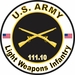 U.S. Army MOS 111.10 Light Weapons Infantry