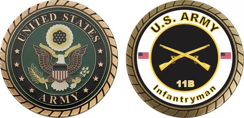 U.S. Army MOS 11B Infantryman Challenge Coin