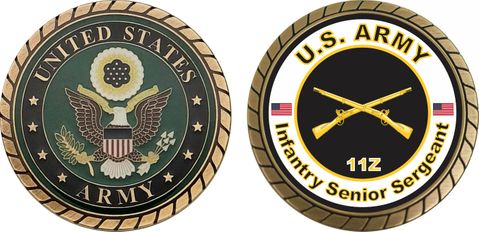 U.S. Army MOS 11Z Infantry Senior Sergeant Challenge Coin