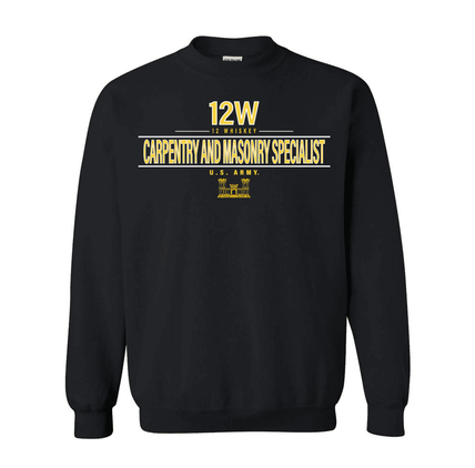 U.S. Army MOS 12w Carpentry And Masonry Specialist Sweatshirt