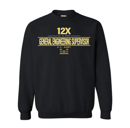 U.S. Army MOS 12x General Engineering Supervisor Sweatshirt
