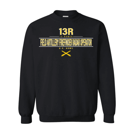 U.S. Army MOS 13R Field Artillery Firefinder Radar Operator Sweatshirt