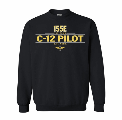 U.S. Army MOS 155e C-12 Pilot Sweatshirt