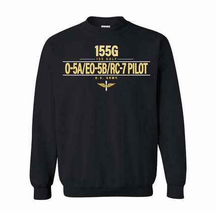 U.S. Army MOS 155g O-5A/EO-5B/RC-7 Pilot Sweatshirt