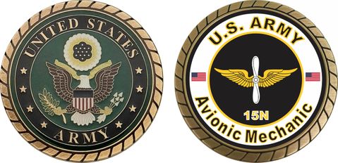 U.S. Army MOS 15N Avionic Mechanic Challenge Coin
