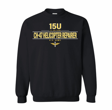 U.S. Army MOS 15u CH-47 Helicopter Repairer Sweatshirt