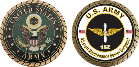 U.S. Army MOS 15Z Aircraft Maintenance Senior Sergeant Challenge Coin