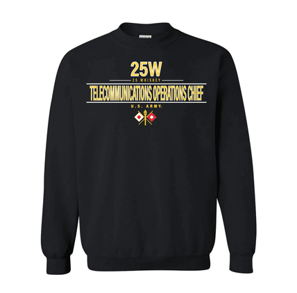 U.S. Army MOS 25w Telecommunications Operations Chief Sweatshirt