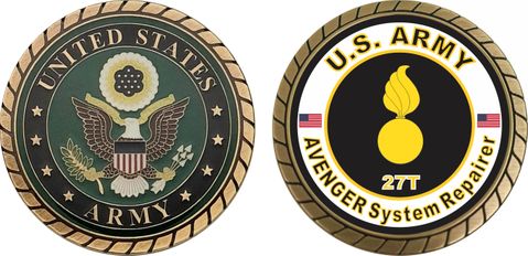 U.S. Army MOS 27T AVENGER System Repairer Challenge Coin