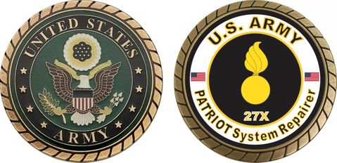 U.S. Army MOS 27X PATRIOT System Repairer Challenge Coin