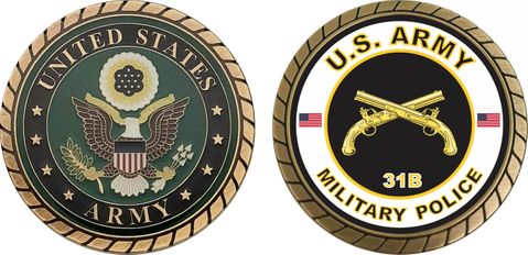 U.S. Army MOS 31B Military Police Challenge Coin