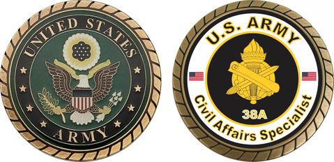 U.S. Army MOS 38A Civil Affairs Specialist Challenge Coin
