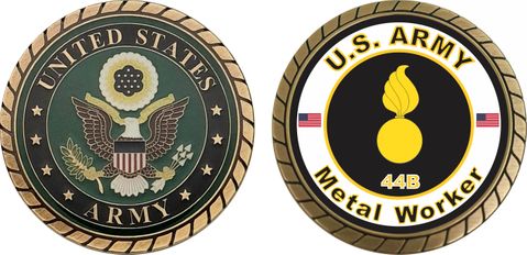U.S. Army MOS 44B Metal Worker Challenge Coin