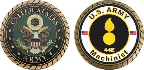 U.S. Army MOS 44E Machinist Challenge Coin
