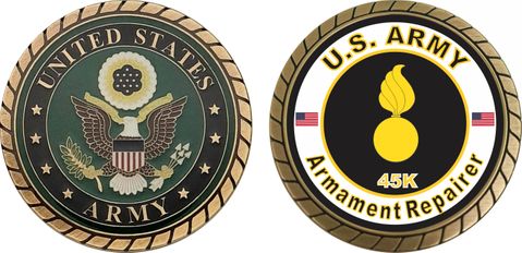 U.S. Army MOS 45K Armament Repairer Challenge Coin