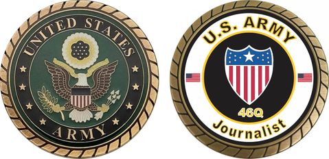 U.S. Army MOS 46Q Journalist Challenge Coin