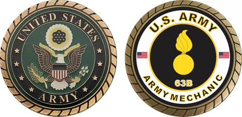 U.S. Army MOS 63B Army Mechanic Challenge Coin