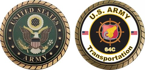 U.S. Army MOS 64C Transportation Challenge Coin