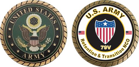 U.S. Army MOS 79V Retention & Transition NCO Challenge Coin