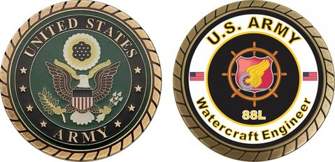 U.S. Army MOS 88L Watercraft Engineer Challenge Coin
