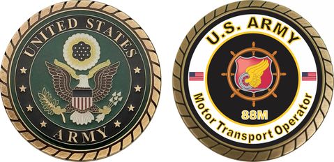 U.S. Army MOS 88M Motor Transport Operator Challenge Coin