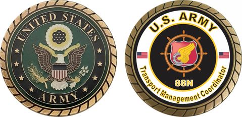 U.S. Army MOS 88N Transport Management Coordinator Challenge Coin