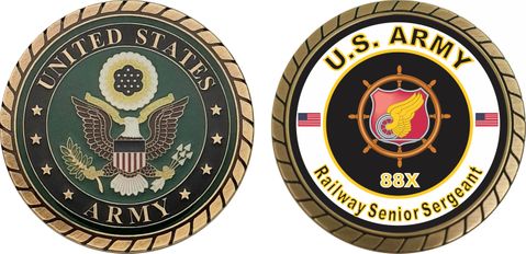 U.S. Army MOS 88X Railway Senior Sergeant Challenge Coin
