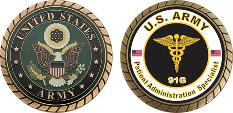 U.S. Army MOS 91G Patient Administration Specialist Challenge Coin
