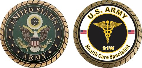 U.S. Army MOS 91W Health Care Specialist Challenge Coin