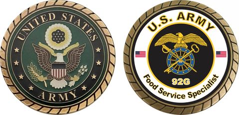 U.S. Army MOS 92G Food Service Specialist Challenge Coin