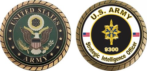 U.S. Army MOS 9300 Strategic Intelligence Officer Challenge Coin